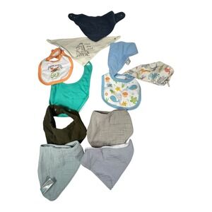 Baby‎ Bibs Lot Bandana Drool Bibs Burp Cloths Feeding Bibs Unisex